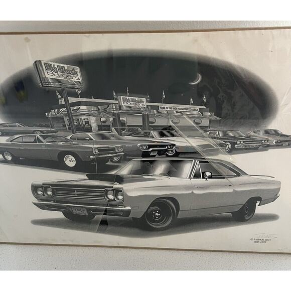 1968-1972 Plymouth Road Runner Flashback Print (1969 Road Runner 440-6 Featured) - Picture 1 of 4